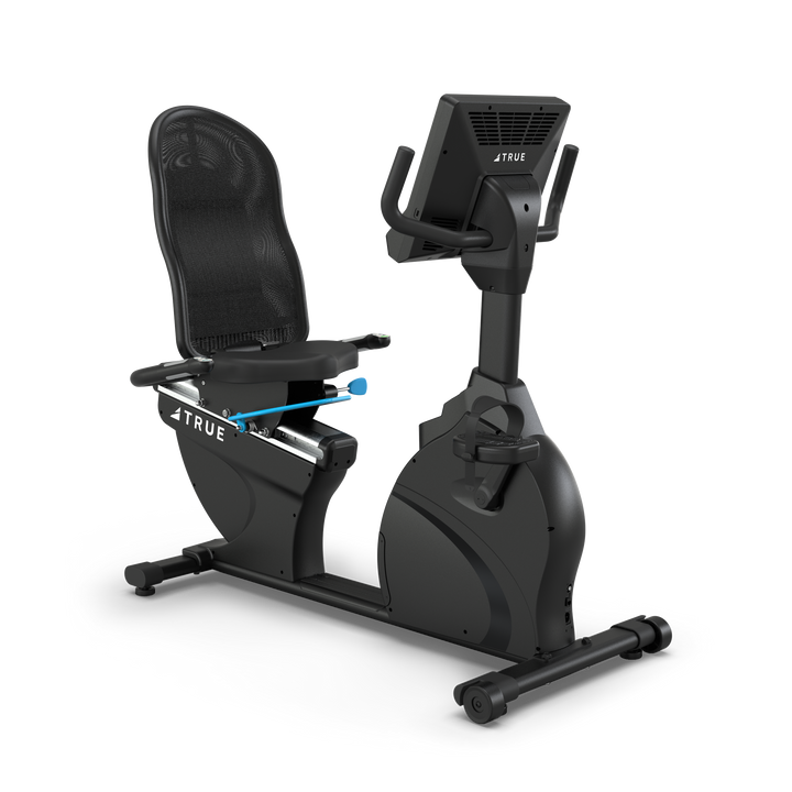 True Fitness Performance Series Recumbent Bike – front 3/4 view
