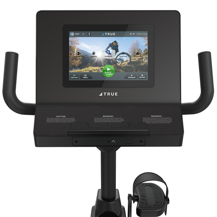 True Fitness Performance Series Recumbent Bike 10″ Touchscreen console – user view