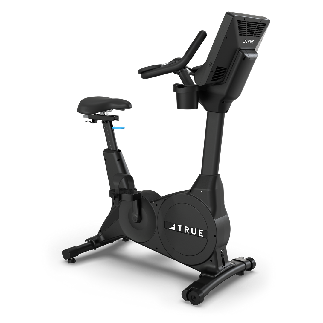 True Fitness Performance Series Upright Bike – front 3/4 view