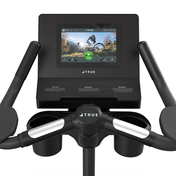 True Fitness Performance Series Upright Bike 10″ Touchscreen console – user view