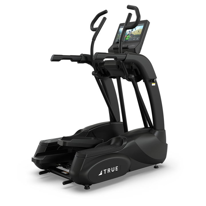 True Fitness Performance Series Elliptical with 16″ touchscreen – rear 3/4 view