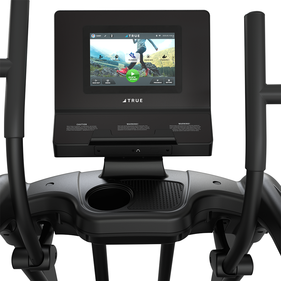 True Fitness Performance Series Elliptical 10″ Touchscreen console – user view