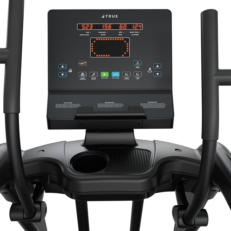 True Fitness Performance Series Elliptical Emerge LED console – user view