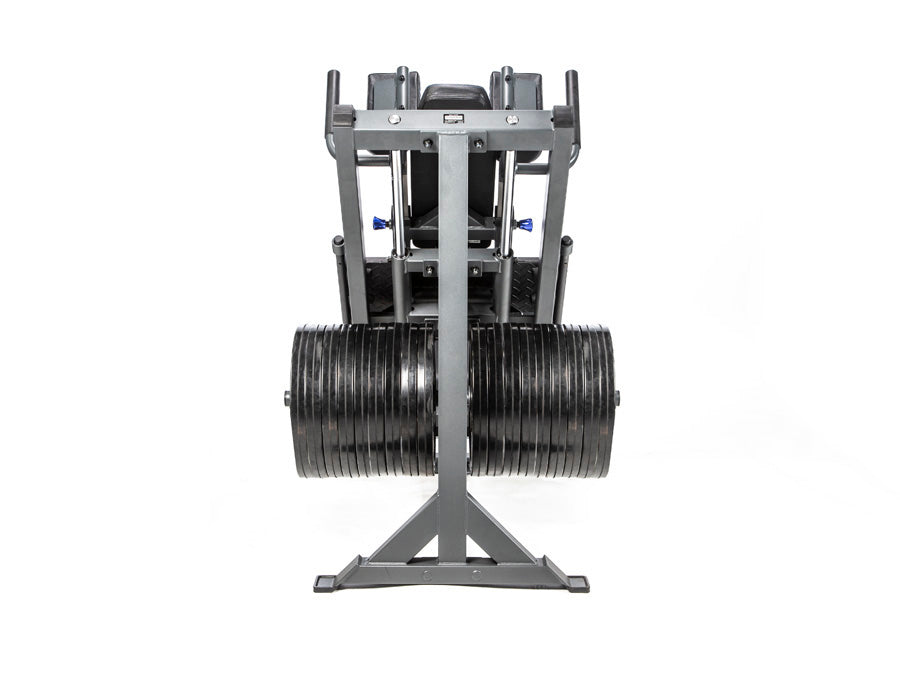 Bodycraft F760 Leg Press / Hack Squat loaded with weight plates