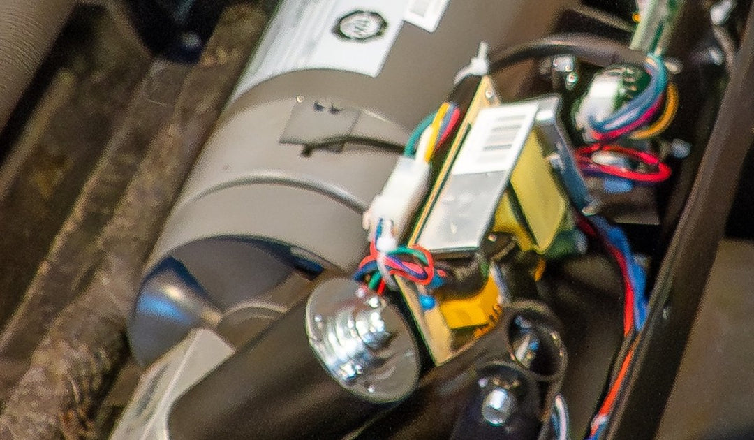 Treadmill motor and electronics during service at Home Fitness Wichita