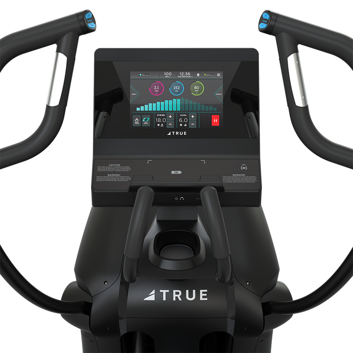 True Fitness Apex Cross Trainer – user view, Unite 10″ touchscreen