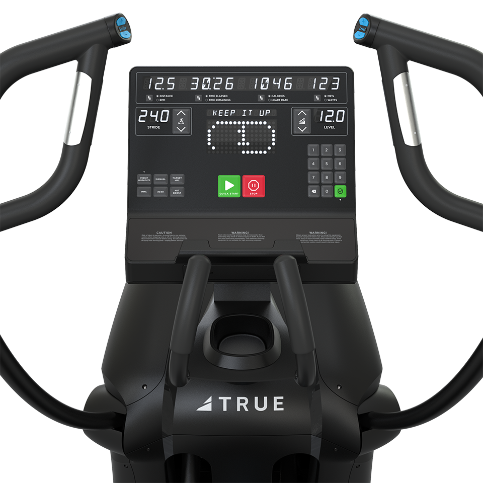 True Fitness Apex Cross Trainer – Unite LED console close-up