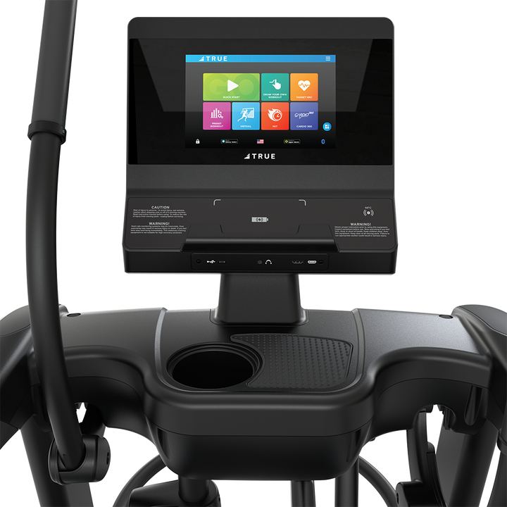 True Fitness Apex Elliptical – user view, Unite 10″ touchscreen