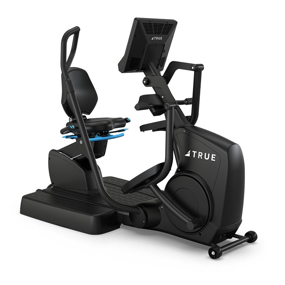 True Fitness Apex Recumbent Elliptical – front 3/4 view
