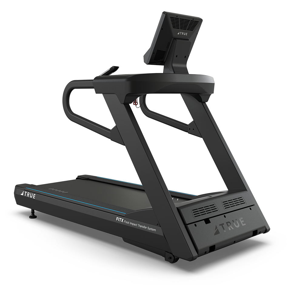 True Fitness Apex Treadmill – front 3/4 view
