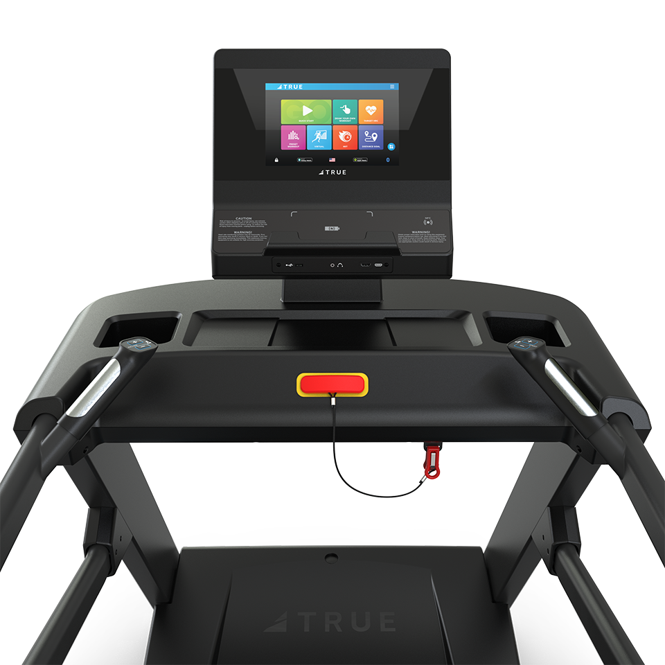 True Fitness Apex Treadmill – user view, Unite 10″ touchscreen