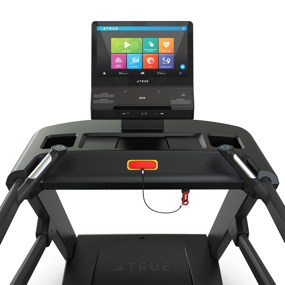 True Fitness Apex Treadmill – user view, Unite 16″ touchscreen