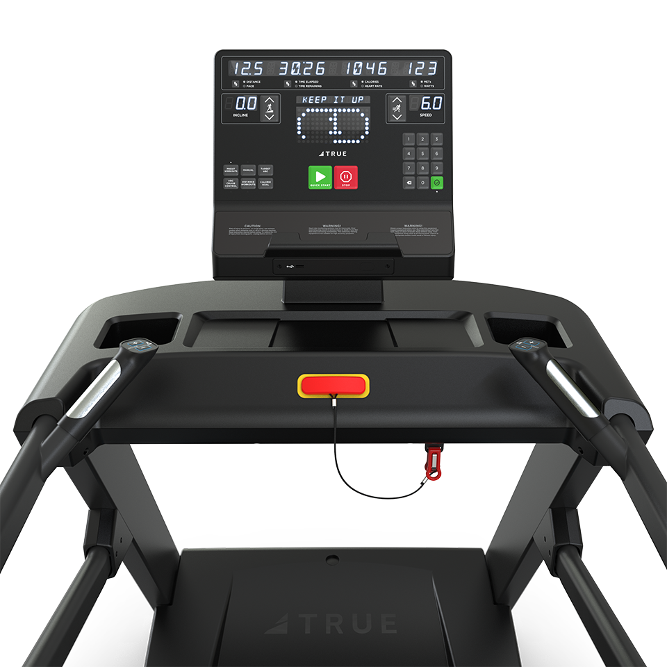 True Fitness Apex Treadmill – user view, Unite LED console