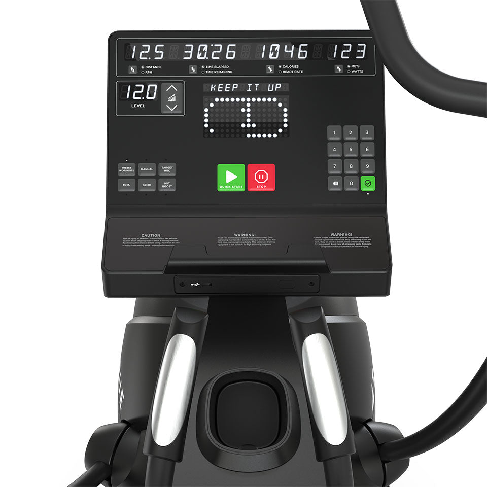 True Fitness Gravity Cross Trainer – Unite LED console close-up