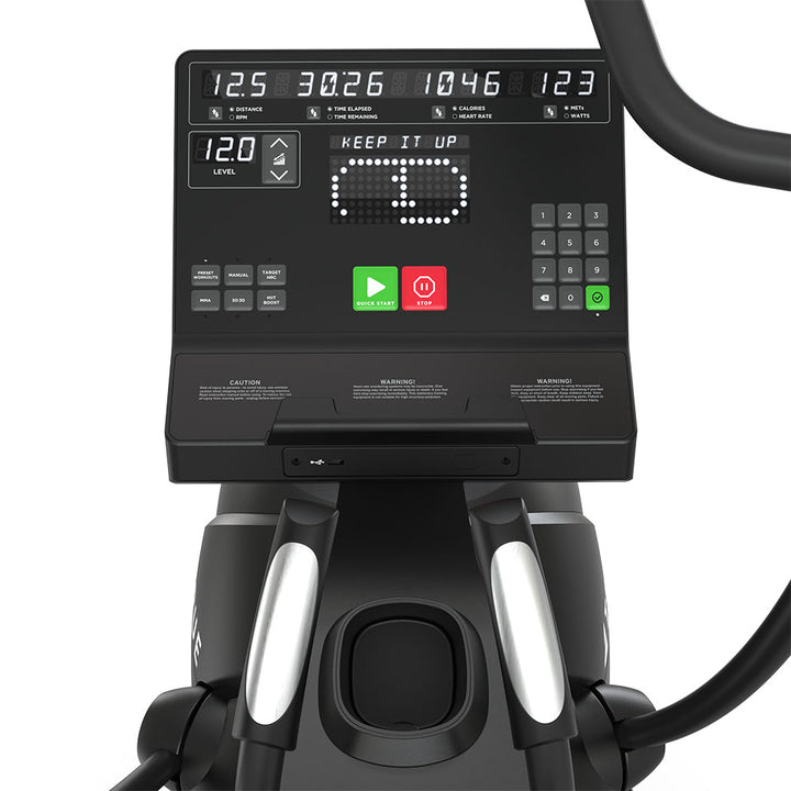True Fitness Gravity Cross Trainer – Unite LED console close-up