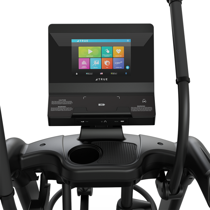 True Fitness Gravity Elliptical – user view, Unite 10″ touchscreen