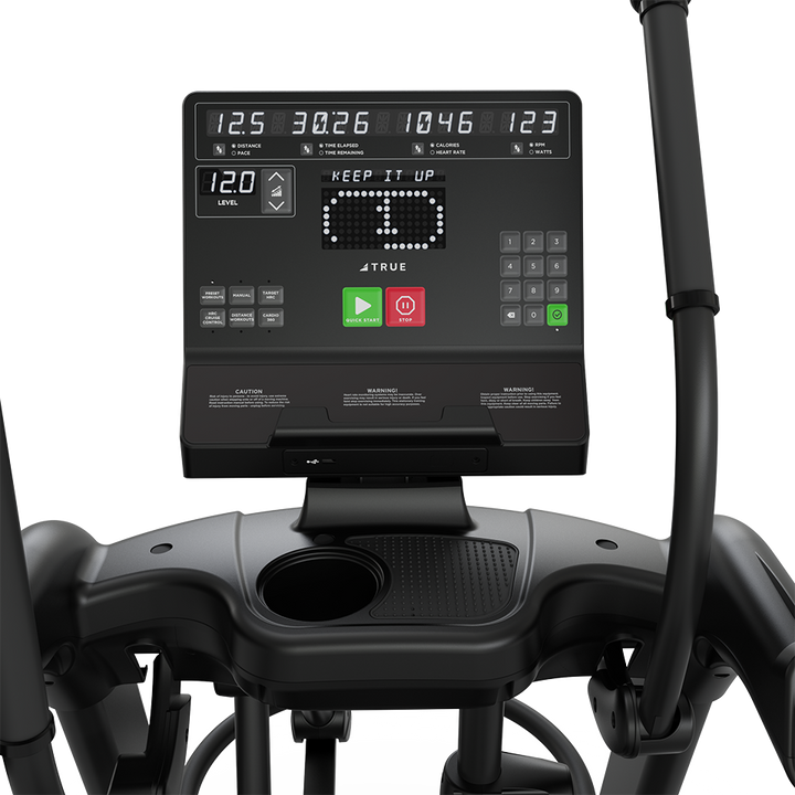 True Fitness Gravity Elliptical – user view, Unite LED console