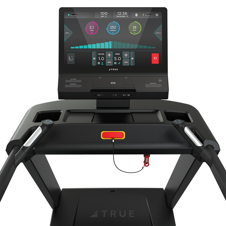 True Fitness Gravity Plus Treadmill – user view, Unite 22″ touchscreen