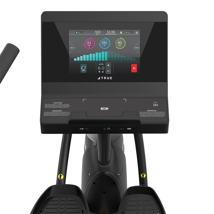 True Fitness Gravity Recumbent Elliptical – user view, Unite 10″ touchscreen
