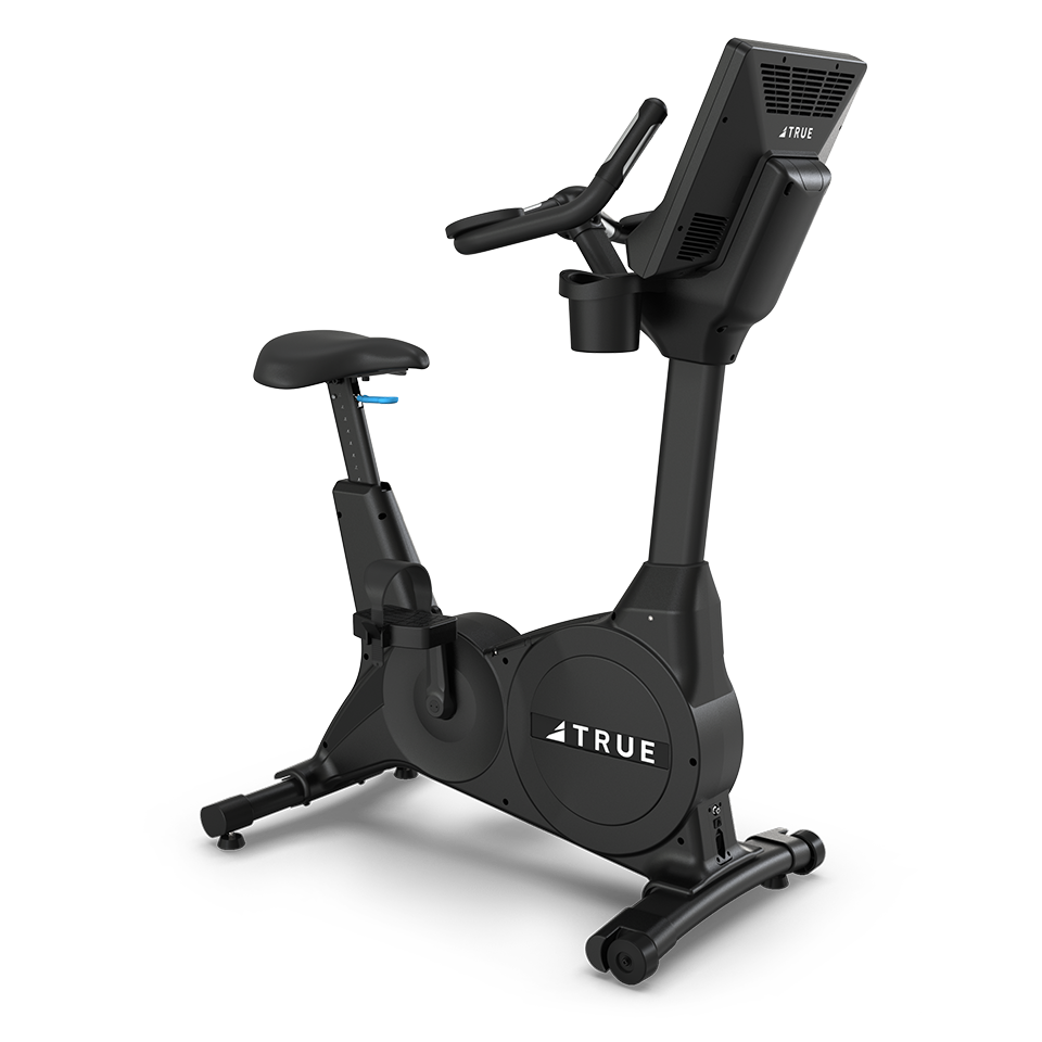 True Fitness Gravity Upright Bike – front 3/4 view