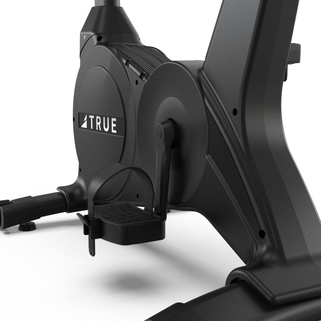 True Fitness Gravity Upright Bike – drive system close-up
