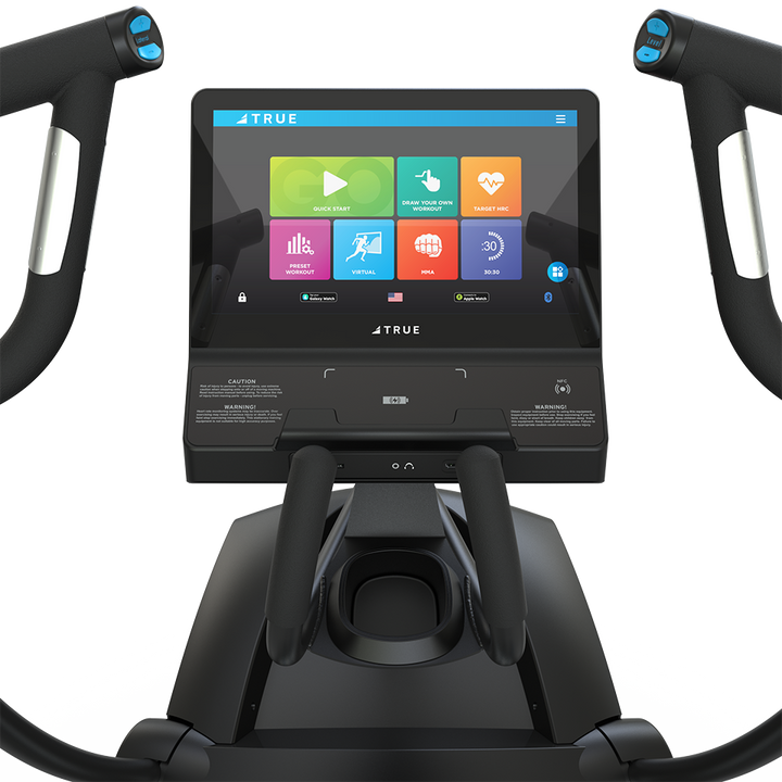 True Fitness LateralX Cross Trainer – user view, Unite 16″ touchscreen