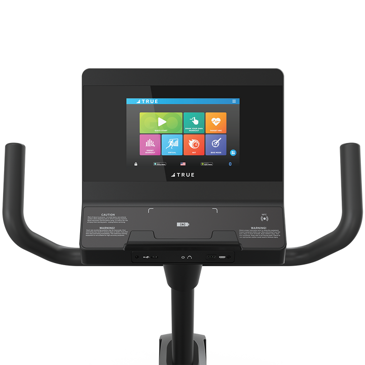 True Fitness Launch Recumbent Bike – user view, Unite 10″ touchscreen