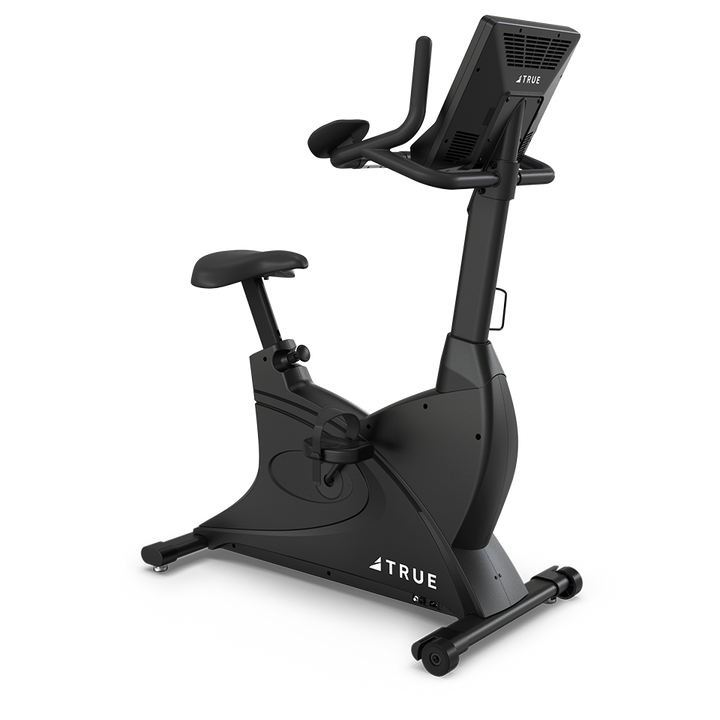 True Fitness Launch Upright Bike – front 3/4 view