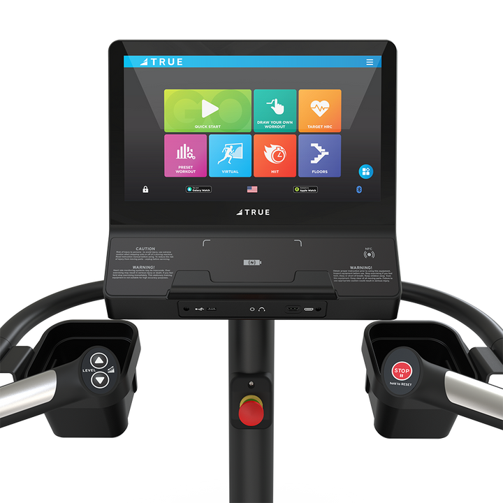 True Fitness Palisade Climber 16″ touchscreen console – user view