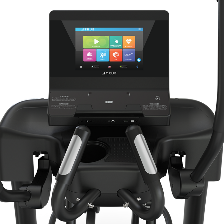 True Fitness Spectrum Elliptical – user view, Unite 10″ touchscreen