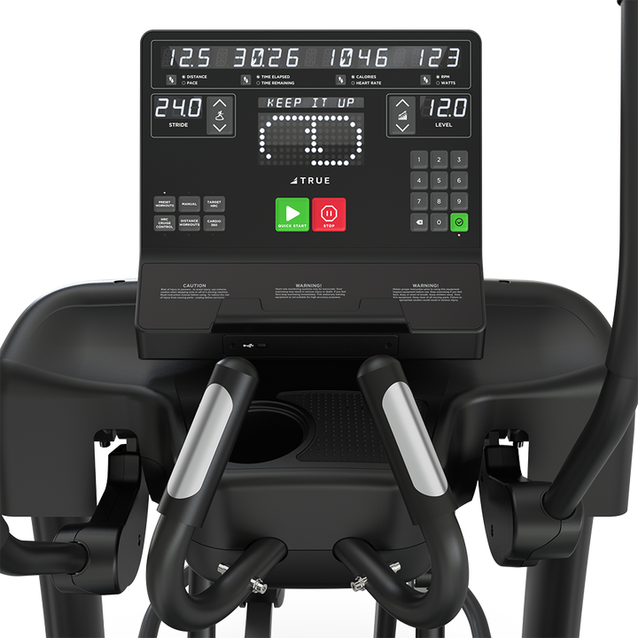 True Fitness Spectrum Elliptical – user view, Unite LED console