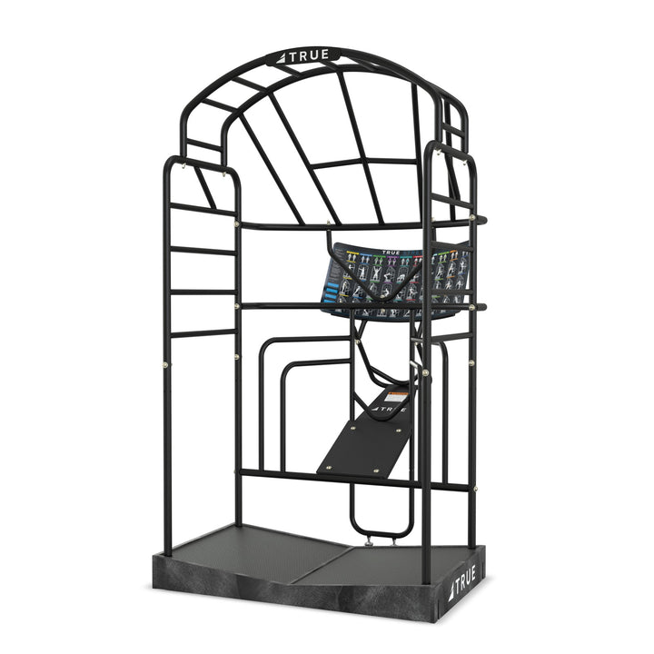 TRUE Stretch Cage commercial stretching station – front 3/4 view
