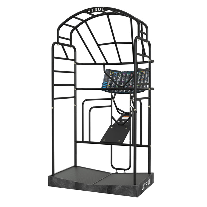 TRUE Stretch Pro extra-tall commercial stretching station – front 3/4 view