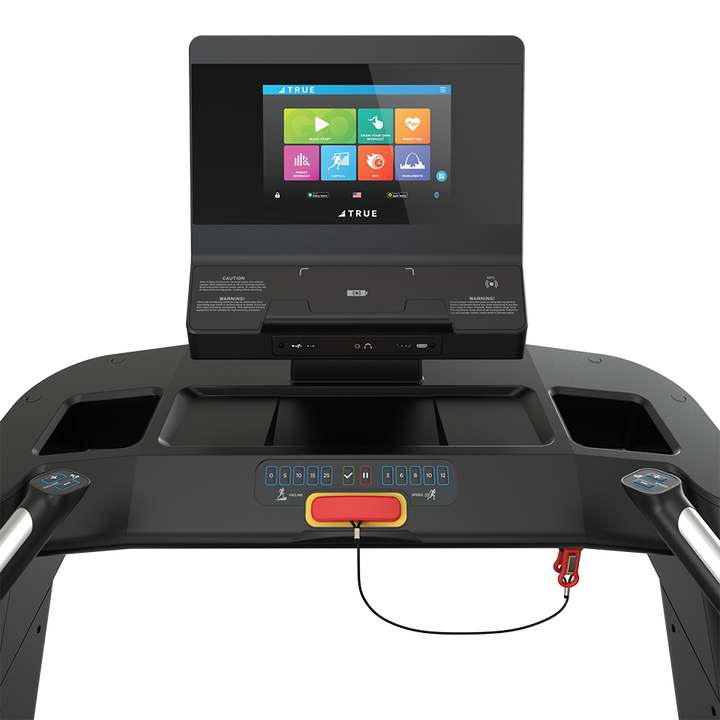 True Fitness Stryker Slat Treadmill – user view, Unite 10″ touchscreen