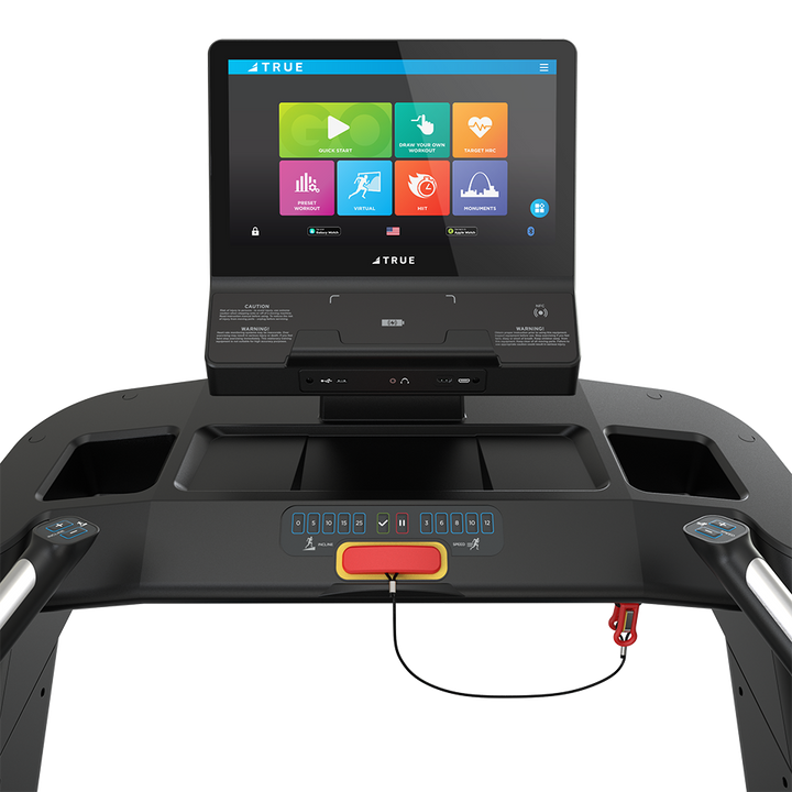 True Fitness Stryker Slat Treadmill – user view, Unite 16″ touchscreen