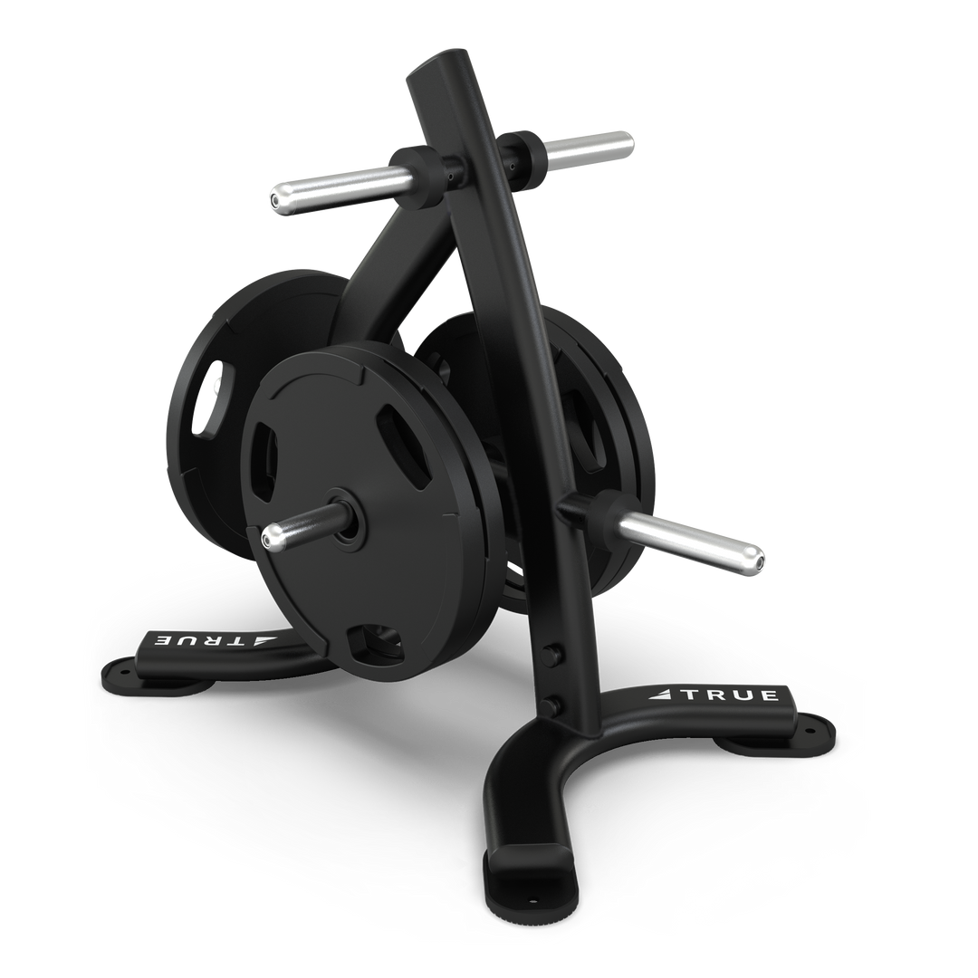 True Fitness XFW6300 Weight Plate Tree – loaded view