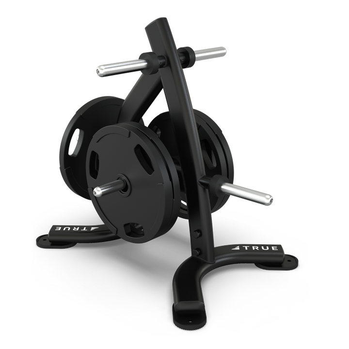 True Fitness XFW6300 Weight Plate Tree – loaded view