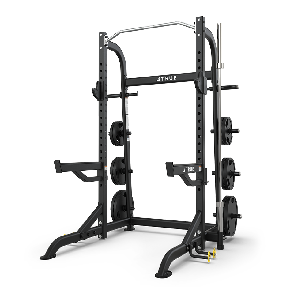 True Fitness XFW8110 Half Rack – with weights and band pegs