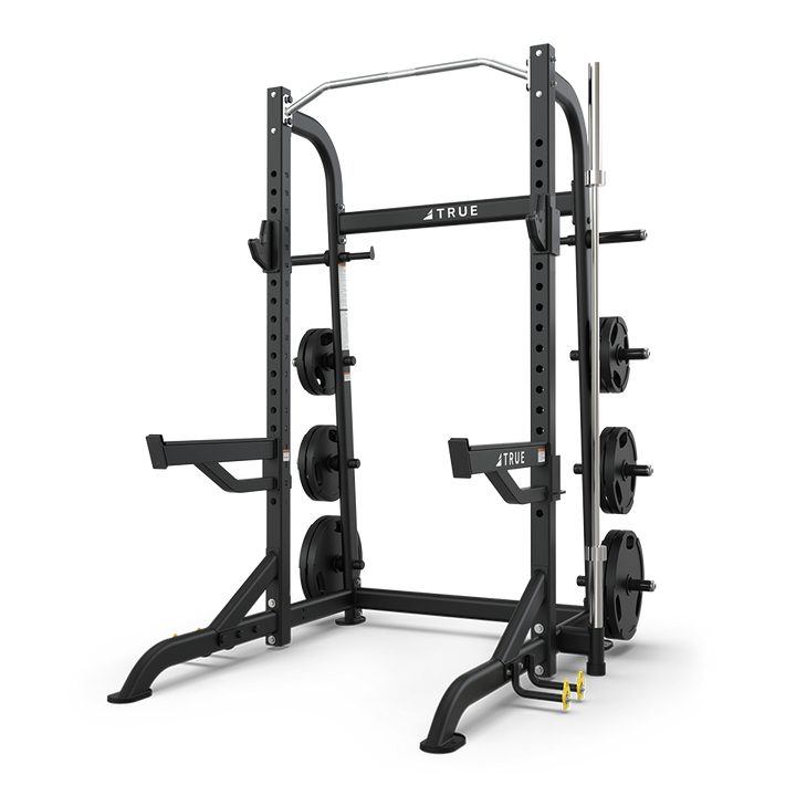 True Fitness XFW8110 Half Rack – with weights and band pegs