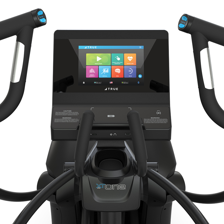 True Fitness XT-One Cross Trainer – user view, Unite 10″ touchscreen