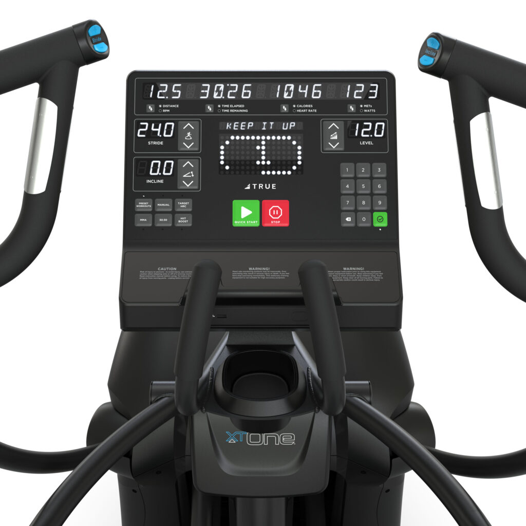 True Fitness XT-One Cross Trainer – Unite LED console close-up