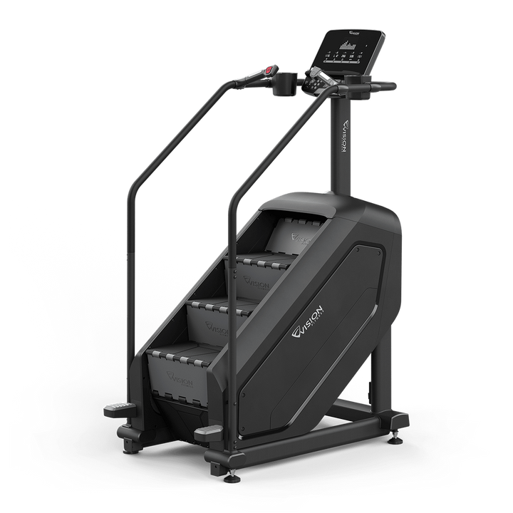 Vision Fitness Summit Stairclimber – front 3/4 view of the commercial stair climber