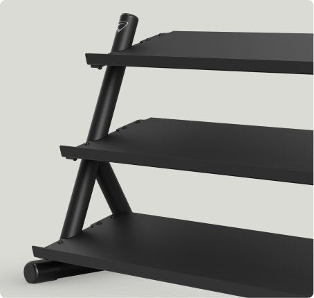 Vision Fitness 300-DBR – side view showing shelf depth
