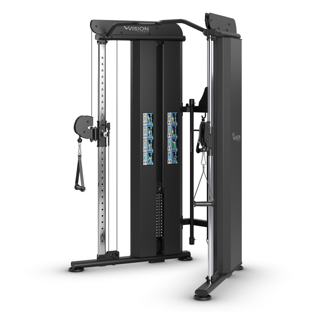 Vision Fitness 300-FT Functional Trainer, front 3/4 view