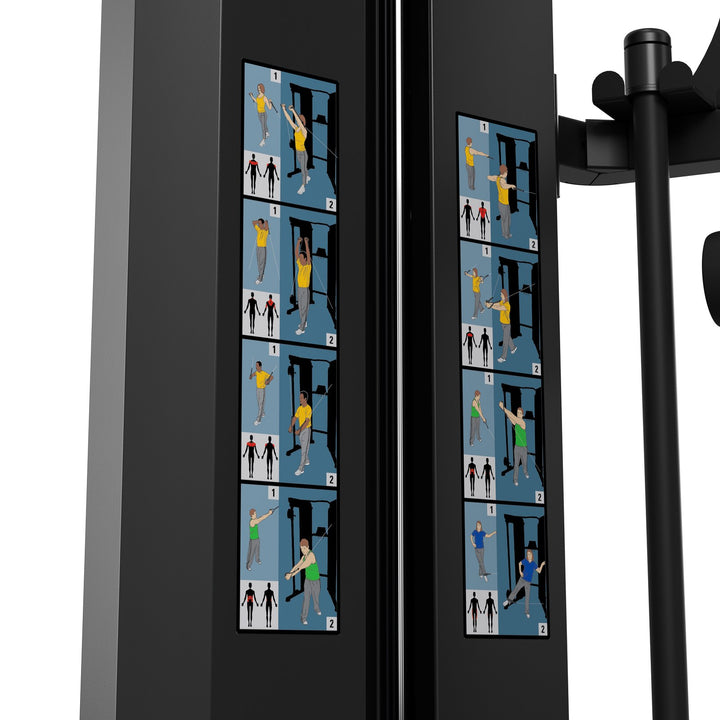 Vision Fitness 300-FT – color-coded exercise placard detail