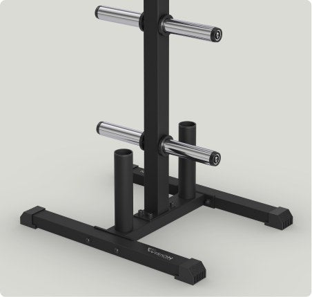 Vision Fitness 300-WPS – base and lower plate horns with Vision logo