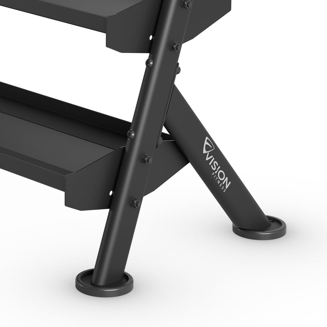 Vision Fitness 400-ADBR – leg, foot pad and branding detail
