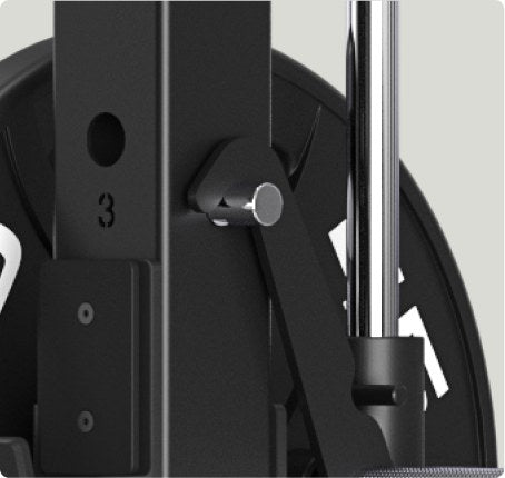 Vision Fitness 400-PR – Smith machine carriage and guide rod detail